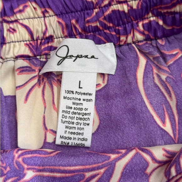 NWT Japna Satin Skirt Floral cottagecore purple & Pink beauty Jr Large - Picture 4 of 4